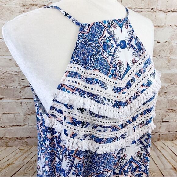 Derek Heart sleeveless fringe shift dress - Picture 4 of 7